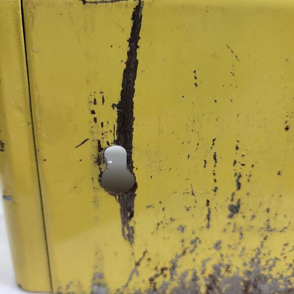 VTG Ransburg Hand Painted Metal Paper Towel Holder Yellow Floral Wall Mount - Picture 10 of 16